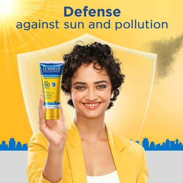 La Shield Pollution Protect Mineral Sunscreen Gel Spf 50 - 50Gm