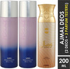 Ajmal 2 Persuade For Men & Women & 1 Wisal For Women Deodorants Each 200Ml Combo Pack Of 3