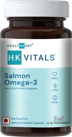 Healthkart Salmon Omega-3 Supplement 60 Softgels