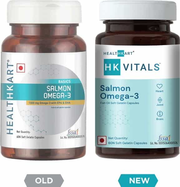 Healthkart Salmon Omega-3 Supplement 60 Softgels