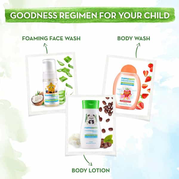 Mamaearth Super Strawberry Body Wash For Kids With Strawberry & Oat Protein 300 Ml