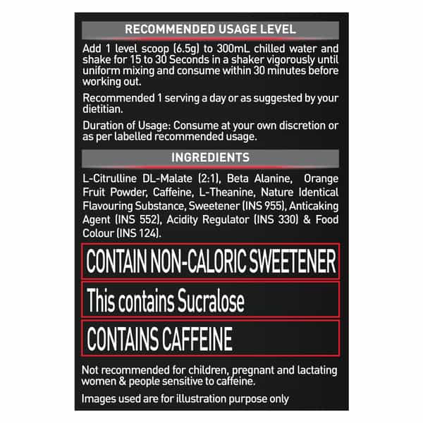 Muscleblaze Pre Workout 200 Xtreme | 200Mg Caffeine | 2000Mg Beta Alanine (100 G | Fruit Punch)
