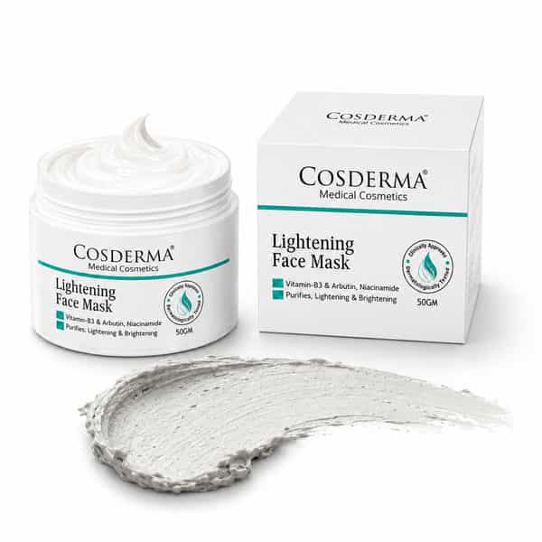 Cosderma Lightening Face Mask | Vitamin B3 | Arbutin & Niacinamide | Skin Brightening Formula 50Gm