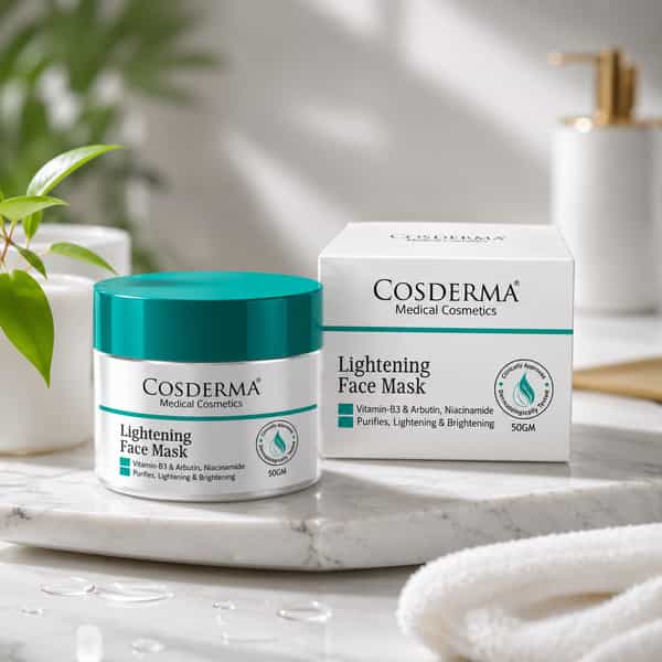 Cosderma Lightening Face Mask | Vitamin B3 | Arbutin & Niacinamide | Skin Brightening Formula 50Gm