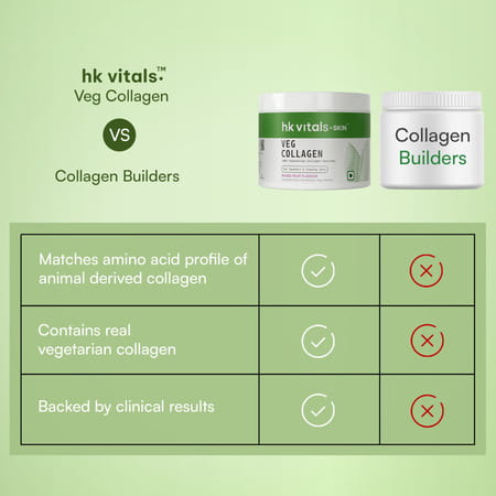 Hk Vitals Veg Collagen Supplement (Mixed Fruit | 100G) | With Biotin | Vitamin C | E