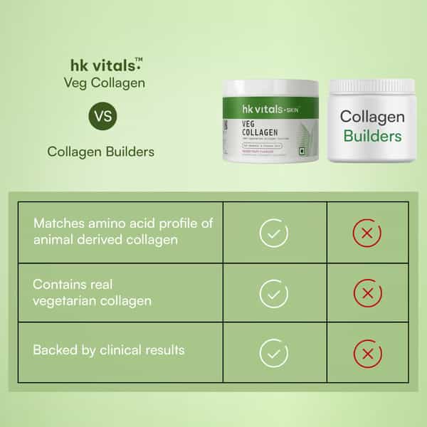 Hk Vitals Veg Collagen Supplement (Mixed Fruit | 100G) | With Biotin | Vitamin C | E