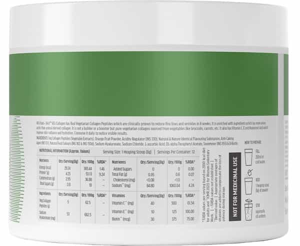 Hk Vitals Veg Collagen Supplement (Mixed Fruit | 100G) | With Biotin | Vitamin C | E