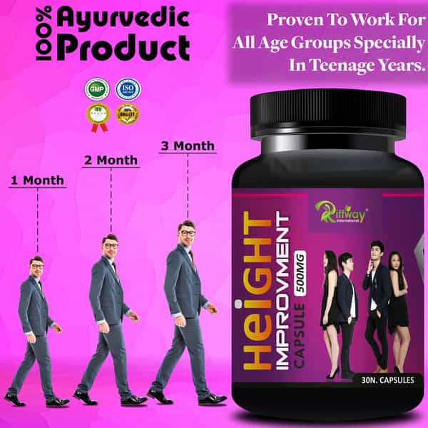 Height Improvement Capsules For Proven To Work All Age Groups Specially Teenage Year (30 Capsules)