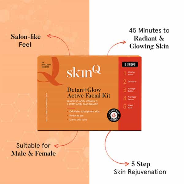 Skinq Detan+Glow Active Facial Kit
