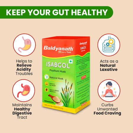 Baidyanath Isabgol (Psyllium Husk) Powder 200 Gm