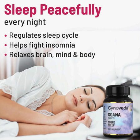 Gynoveda Ayurvedic Sleep Tablets. Boost Melatonin Naturally With Tagara Jatamansi. 60 Soana Tablets