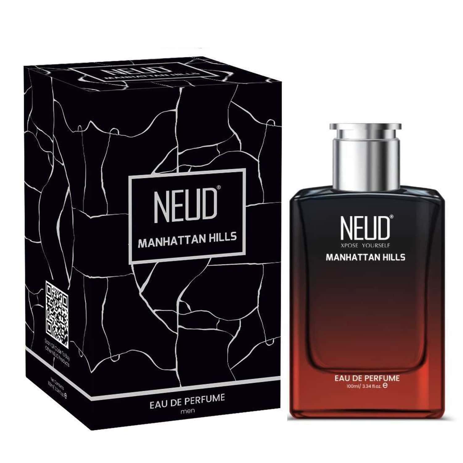 Neud Manhattan Hills Luxury Perfume For Sophisticated Men Long Lasting Edp - 1 Pack (100ml)