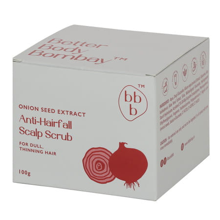 Bbb Better Body Bombay Onion Seed Extract Anti-Hairfall Scalp Scrub | For Dull, Thinning Hair (100g)