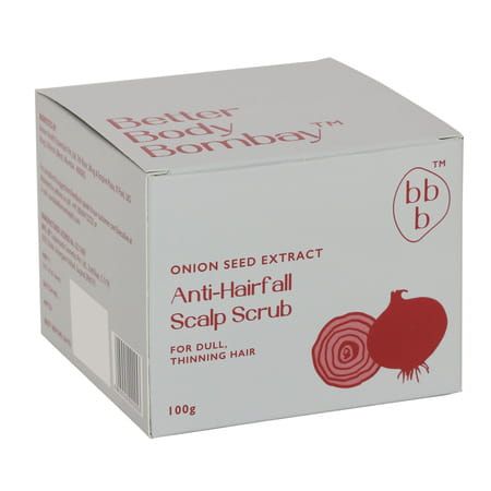 Bbb Better Body Bombay Onion Seed Extract Anti-Hairfall Scalp Scrub | For Dull, Thinning Hair (100g)