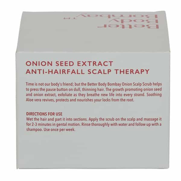 Bbb Better Body Bombay Onion Seed Extract Anti-Hairfall Scalp Scrub | For Dull, Thinning Hair (100G)