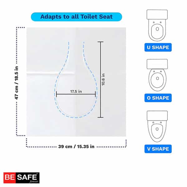 Besafe Forever Disposable Paper Toilet Seat Cover 20 Sheets Blue
