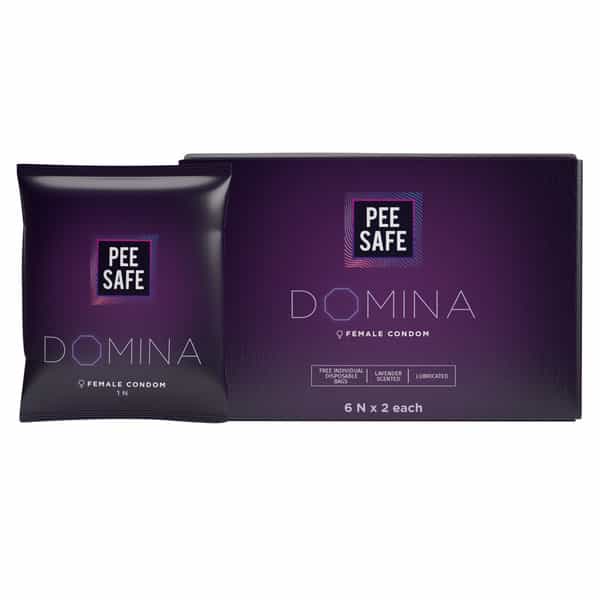 Domina Female Condom No Artificial Colour Dye Made With Natural Rubber Latex | 12 Count