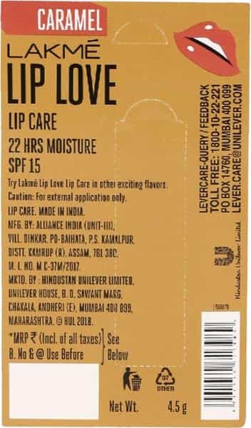 Lakme Lip Love Chapstick Caramel-4.5 G