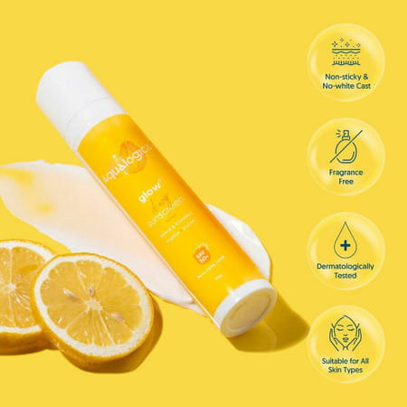 Aqualogica Glow Plus Dewy Sunscreen Spf 50 | For Glowing & Well Protected Skin Bottle Of Cream 50G