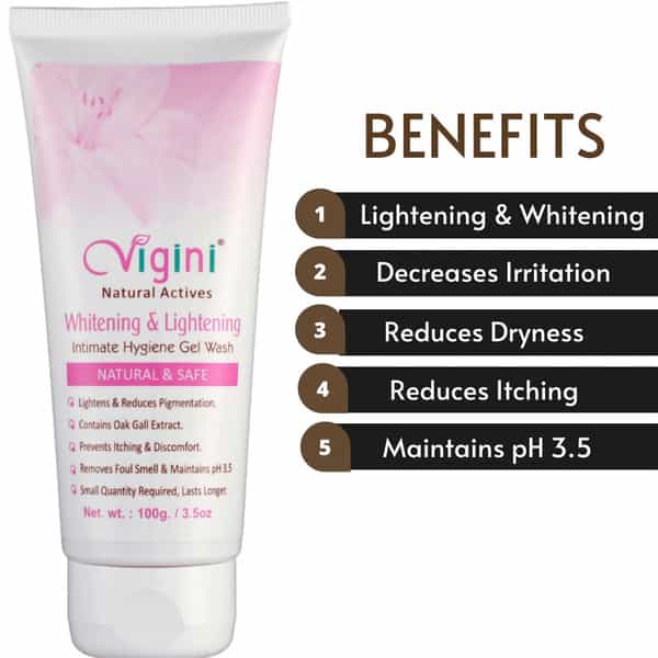 Vigini Vaginal V Intimate Whitening Feminine Hygiene Wash Cool Blue 2In1 Sensual Lubricant Gel 200Ml