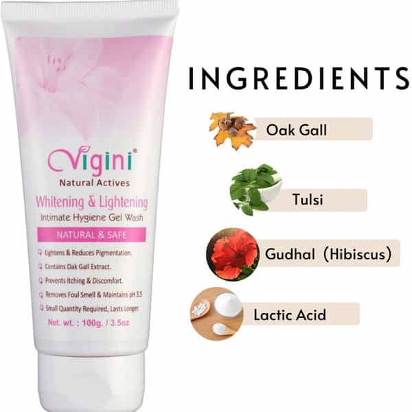 Vigini Vaginal V Intimate Whitening Feminine Hygiene Wash Cool Blue 2In1 Sensual Lubricant Gel 200Ml