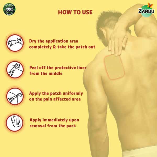 Zandu Ayurvedic Pain Relief Patch (Pack Of 5 Patches)