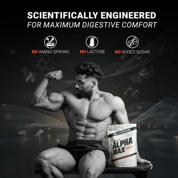 Fuel One Alpha Max Protein Powder (Cold Coffee | 1Kg / 2.2Lbs) | 26G Protein Per Scoop