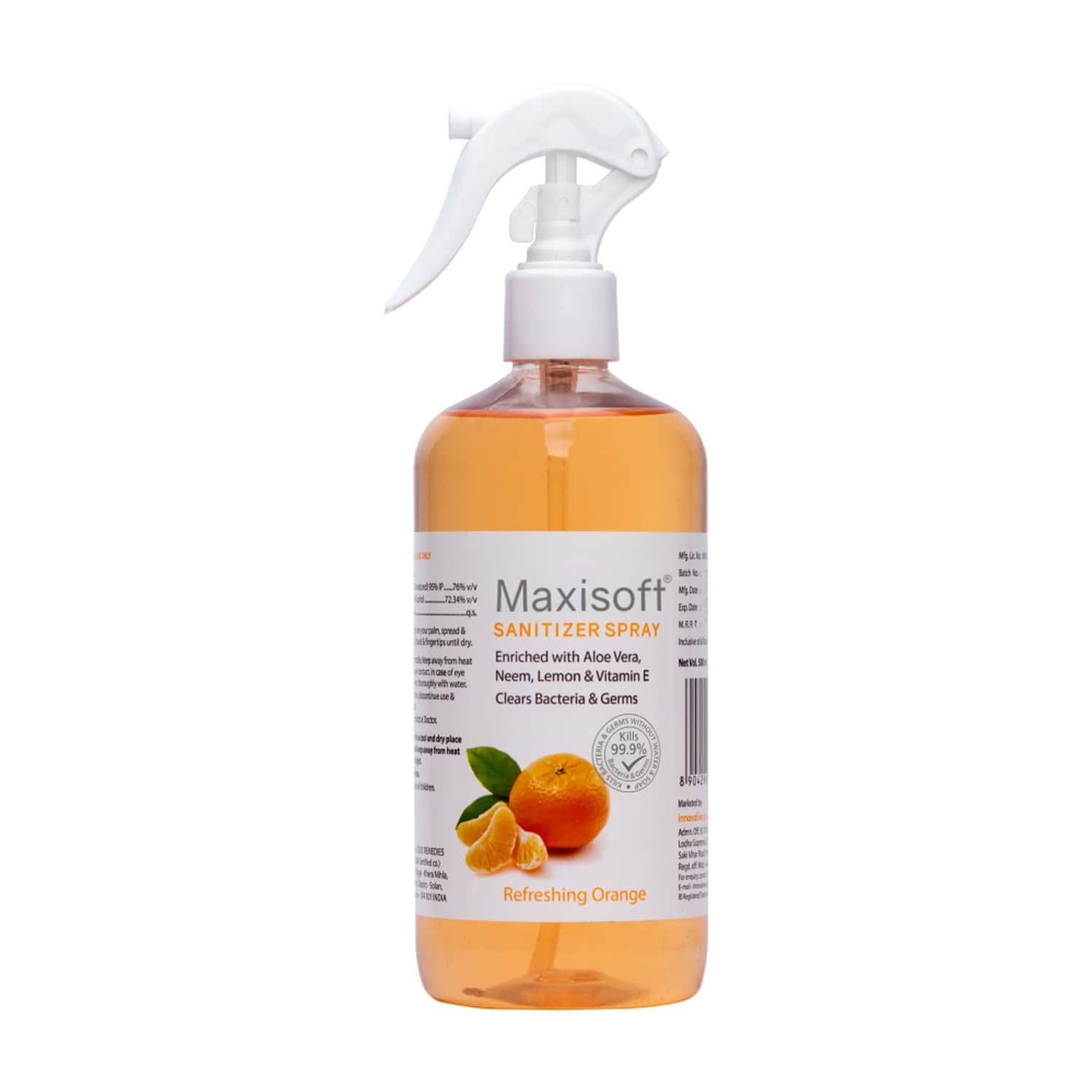 Maxisoft Sanitizer Spray | Orange | 500 Ml