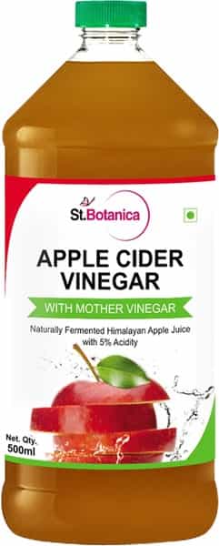 St.botanica Natural Apple Cider Vinegar With Mother Vinegar - 500 Ml - Raw Unfiltered Unrefined