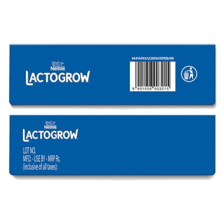 Nestle Lactogrow Nutritious Milk Drink | 2 - 6 Years | Biscuity And Vanilla Flavour | Box | 400 Gm