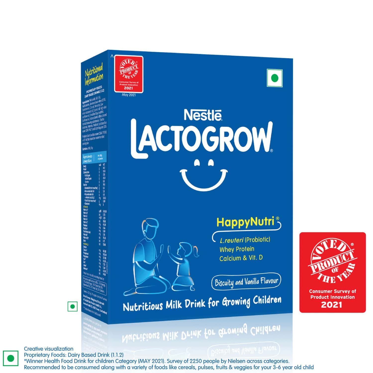 Nestle Lactogrow Nutritious Milk Drink- 400g (Biscuity And Vanilla Flavour)