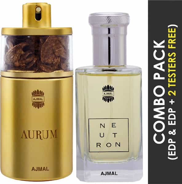 Ajmal Aurum Eau De Parfum 75Ml Perfume For Women And Neutron Eau De Parfum 100Ml Perfume For Men
