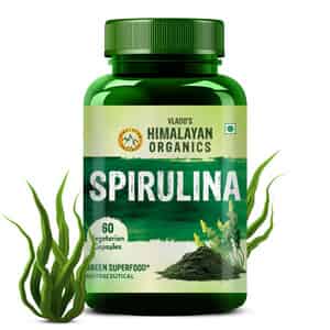 Vlado's Himalayan Organics Spirulina 2000mg Supplement - 60 Vegetarian Capsules