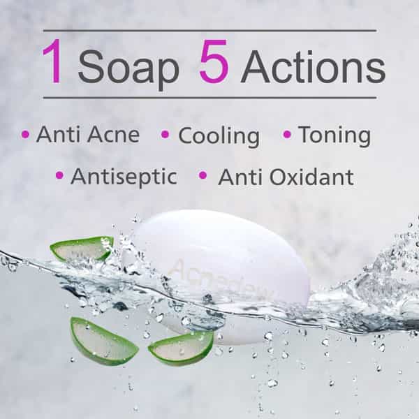 Acnedew Antiacne & Antipimple Soap 75 Gm | Aloe & Salicylic Acid (Pack Of 4)