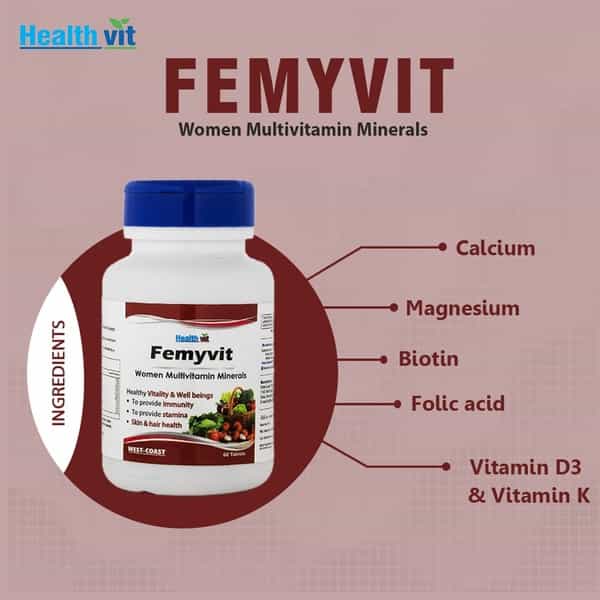 Healthvit Femyvit Women Multivitamin Tablets Bottle Of 60
