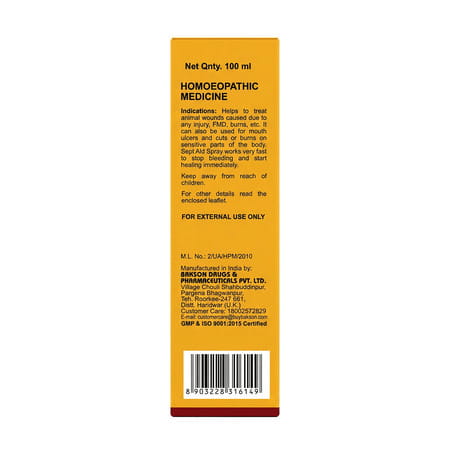 Bakson Homoeopathy Sept Aid | For Veterinary Use | 100 Ml