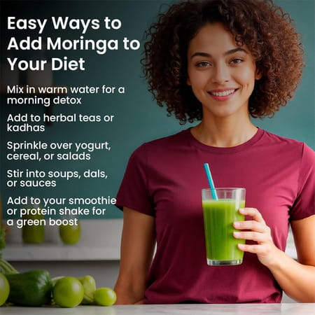 Vlado'S Himalayan Organics 100% Organic Certified Moringa Powder - 120+ Nutrients & Vitamins - 200g