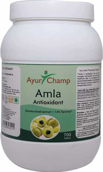 Ayur Champ Amla 700 Tablets- Pack Of 4