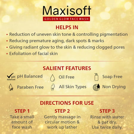 Maxisoft Golden Glow Face Wash (100 Ml - Pack Of 1)