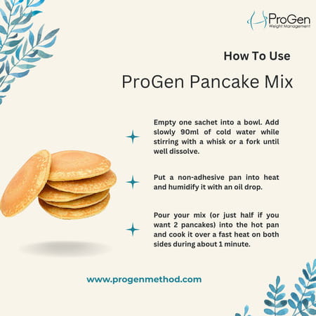 Progen Pancake Mix | 15 G Of High Biological Value Protein Per Meal | Pack Of 7 105 Gm