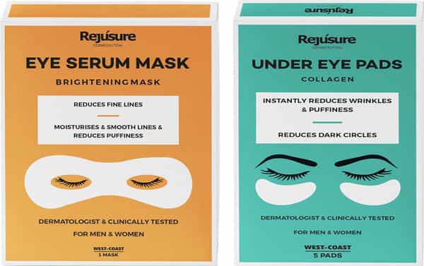 Rejusure Eye Serum Mask And Under Eye Pads Combo