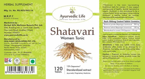 Al-Ayurvedic Life Shatavari 120 Tablets Pack Of 2