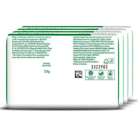 Dettol Original Bathing Soap Bar With 12hr Germ Protection (900gm) | 125g (Pack Fo 5)