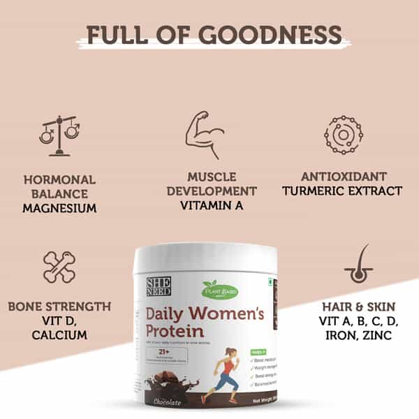 Sheneed Plant Based Daily Womens Protein Drink With 21+ Nutrients For Women - 300Gm (Pack Of 2)