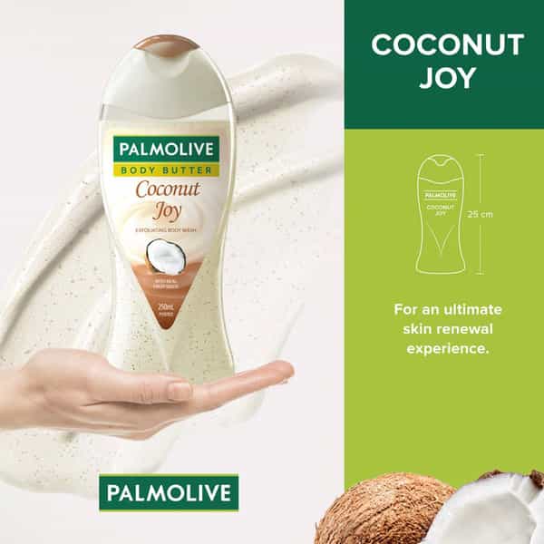 Palmolive Body Wash Coconut Joy Crme Based Exfoliator - 250 Ml