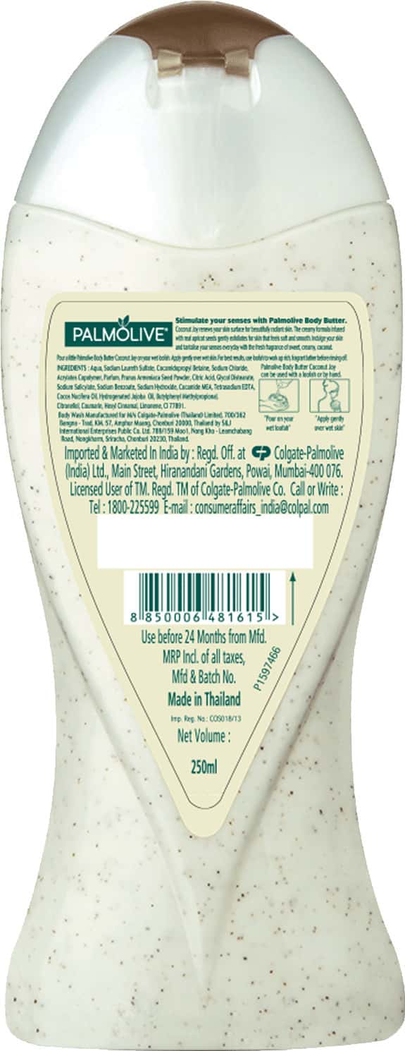Buy PALMOLIVE BODY WASH COCONUT JOY CRME BASED EXFOLIATOR 250 ML