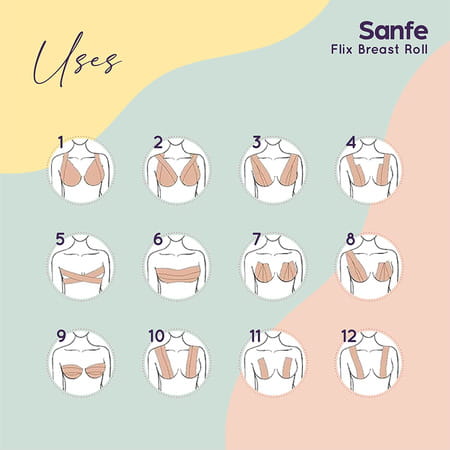 Sanfe Flix Breast Roll -Breast Shaper & Lifter | Breathable Breast Support 5-Meter