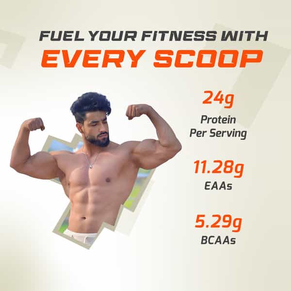 Fuel One Raw Whey Protein | 24 G Protein (Unflavoured | 1 Kg / 2.2 Lb)