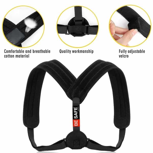 Besafe Forever Clavicle Brace Support For Posture Correction | Unisex | L | Grey
