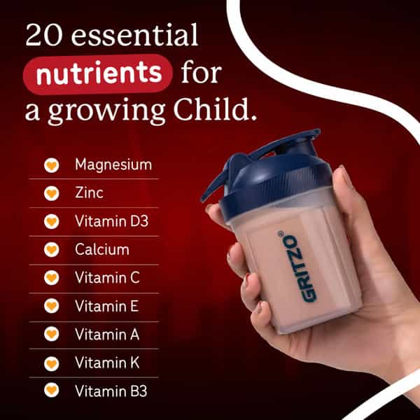 Gritzo Supermilk Athlete Iron Man (13+Y Boy & Girl) | 17G Protein Powder (Double Chocolate | 400G)
